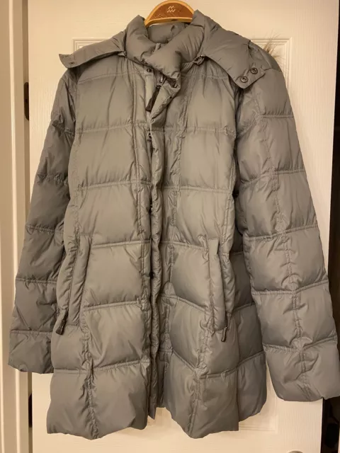 Blue Place Boy's Gray Down Puffer Jacket with Faux Fur Hood Size S