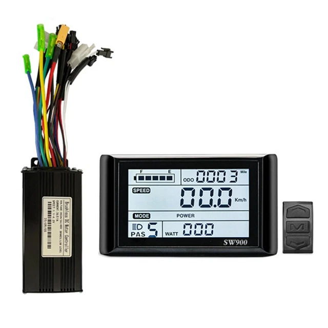 Sw900 24/36/48V 26A SINE Wave Controller+ LCD SW900 Display For Ebike ...