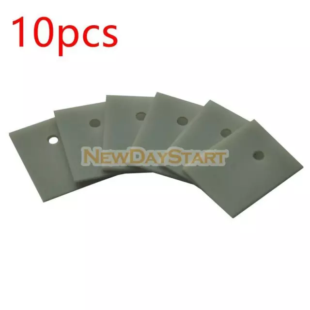10pcs TO-220 Aluminium Nitride Ceramic Substrate Thermal Conductive Insulating