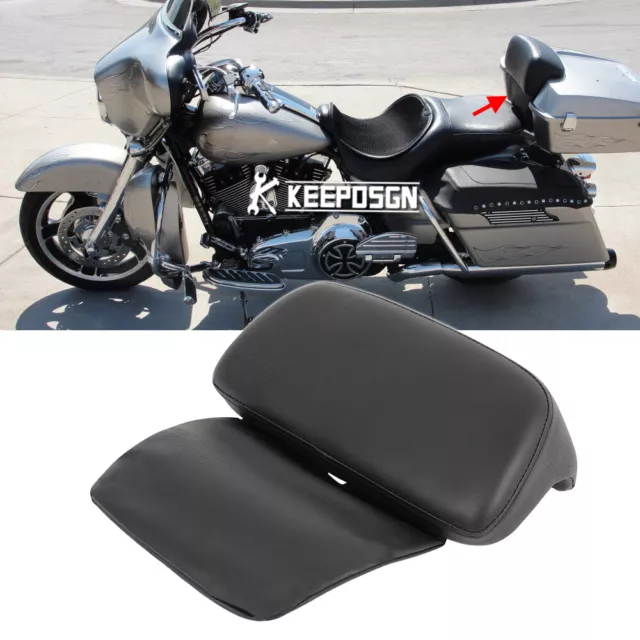 PU Chopped Backrest Pad For Harley 14-22 Street Glide Razor Tour Pak Pack Trunk