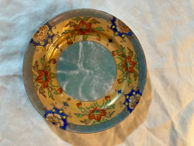 Hand Painted Vintage Made In Japan 7.5" Plate With Flowers *