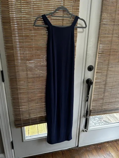 House of Harlow 1960 X Revolve Blue Ribbed Maxi Dress Medium
