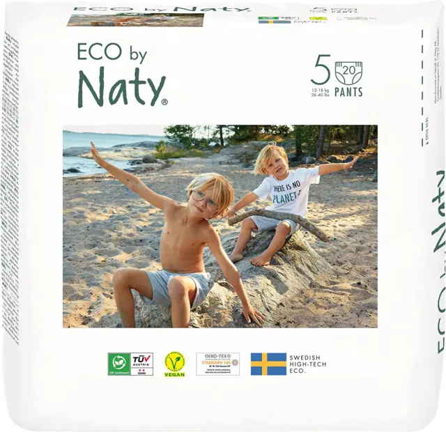 Eco by Naty Nappy Pants - Hypoallergenic and Chemical-Free Pull Ups, Highly Abso