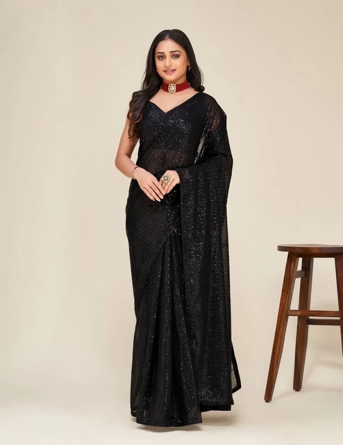 Designer Pakistani Saree Sari Indian Party Wear Wedding Women Bollywood Saree