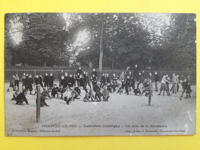cpa 95 - VILLIERS le BEL Val d'Oise INSTITUTION GUERBIGNY a recreation corner
