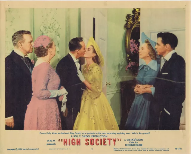 HIGH SOCIETY Original US Lobby card 7 Bing Crosby Frank SInatra Grace Kelly