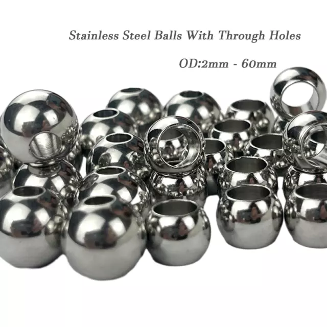 Stainless Steel Ball with Through Holes Solid Steel Balls Outer Dia 2mm to 60mm