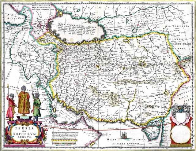 Reproduction carte ancienne - Perse (Iran) en 1664 (Persia)