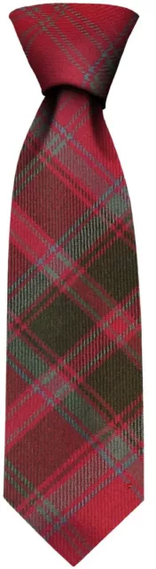 Clan Tie Grant Weathered Tartan Pure Wool Scottish Handmade Necktie