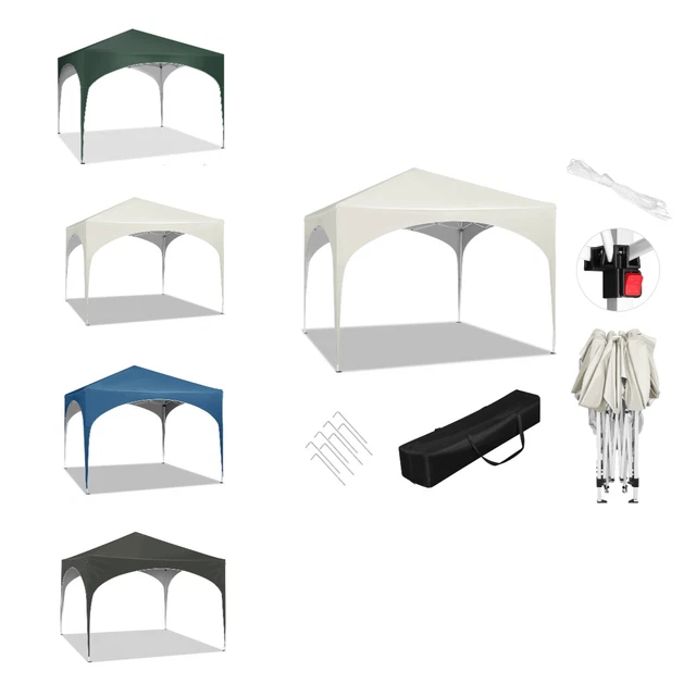 EUGAD Pavillon Pop-Up Faltpavillon Sonnenschutz Gartenpavillon 3x3m wasserdicht