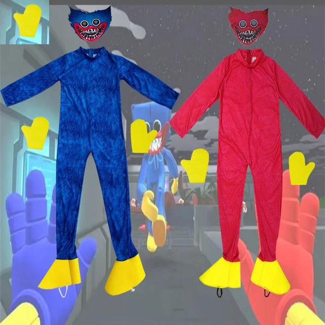 Huggy Cosplays KIDS HUGGY WUGGY Cosplay Poppy-Playtime Costume Bodysuit Jumpsuit Mask ...