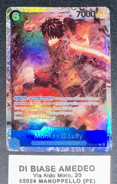 One Piece Tcg Carta Monkey D Luffy - Op02-041 - Rara - Holo | Cuotas Sin Interés - Foto 3