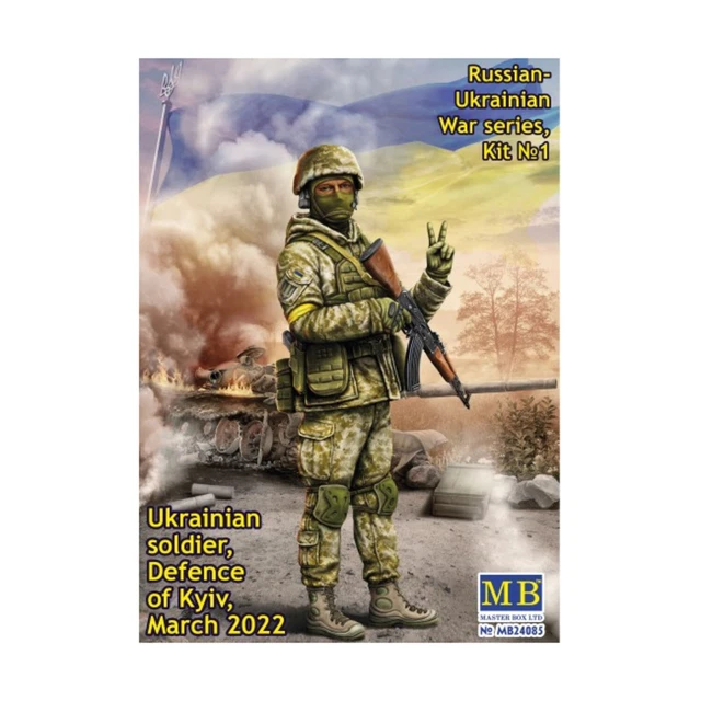 Master Box Modern Model 1:24 Ukrainian Soldier, Defense of Kyiv March 2022 New
