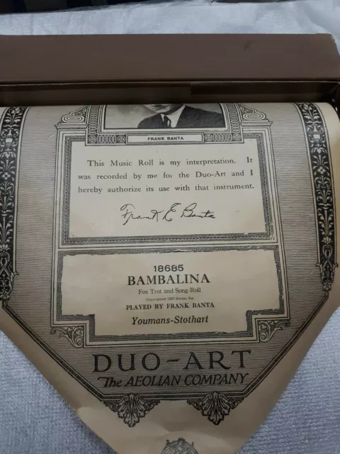 Duo-Art piano roll #18685 Bambalina fox trot Youmans-Stothart played Frank Banta