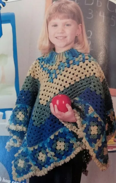 Revista Crochet World de Colección Agosto 2001 Abuela Poncho Manga Puff Muñeca Barbie Intl
