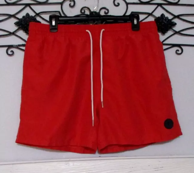 Indigenous Freedom Men's XL Red Pockets Retro Swim Trunks