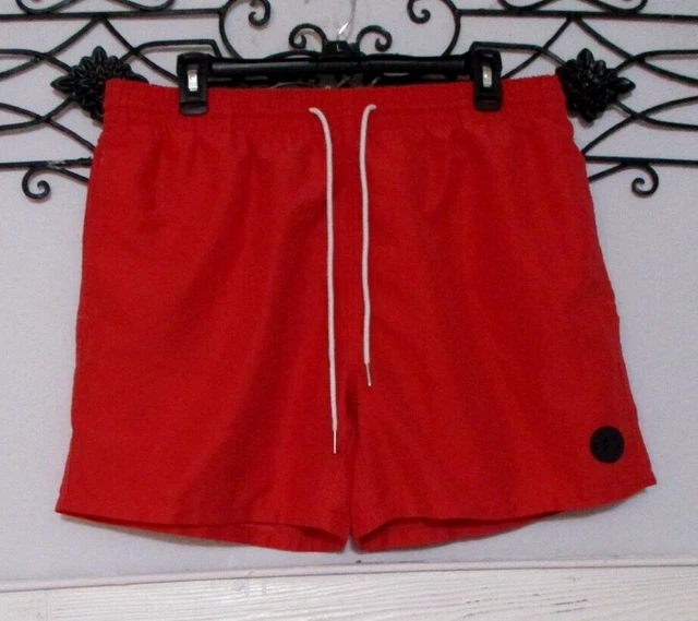 Indigenous Freedom Men's XL Red Pockets Retro Swim Trunks