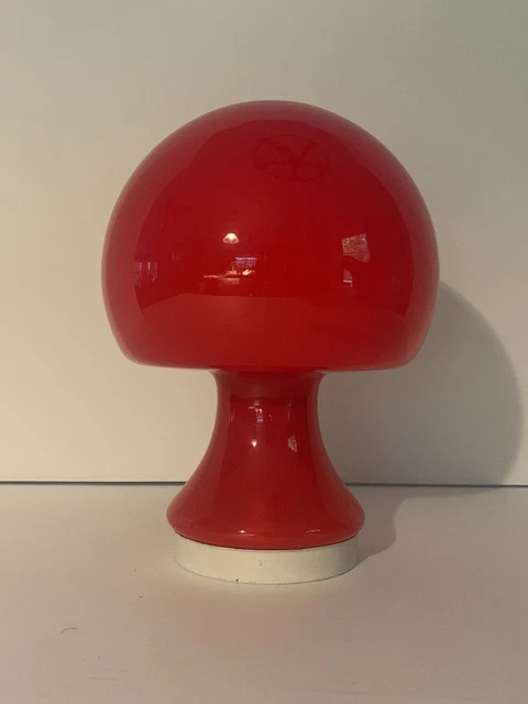 VTG 60s MID CENTURY SPACE AGE RED GLASS MUSHROOM TABLE LAMP LIGHT PEILL PUTZLER VTG 60s MID CENTURY SPACE AGE RED GLASS MUSHROOM TABLE LAMP LIGHT PEILL PUTZLER