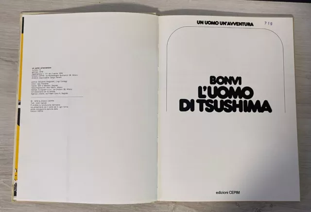 Fumetto Cartonato Un Uomo Un'avventura N.13 L'uomo Di Tsushima Bonvi Cepim 1978 3