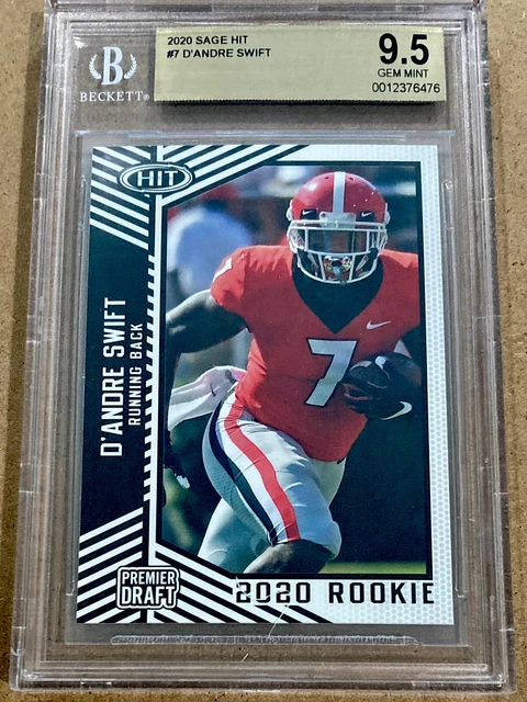 2020 Sage Hit #7 D'Andre Swift Rookie BGS 9.5 GEM MINT RC