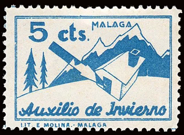 Málaga - Guerra Civil - Em. Local Nacional Allepuz ** 17 "Auxilio Invierno"