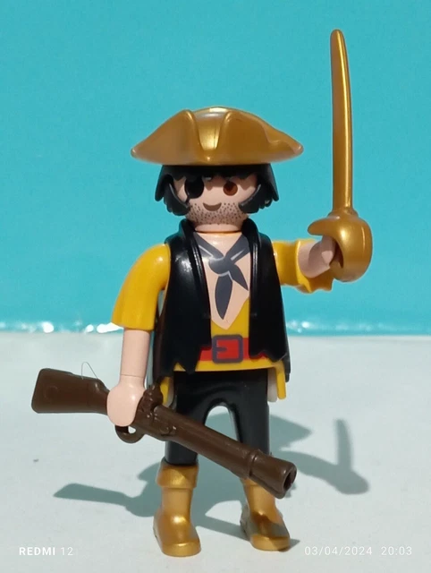 PLAYMOBIL BATEAU PIRATES avec figurines et accessoires vintage 70/80