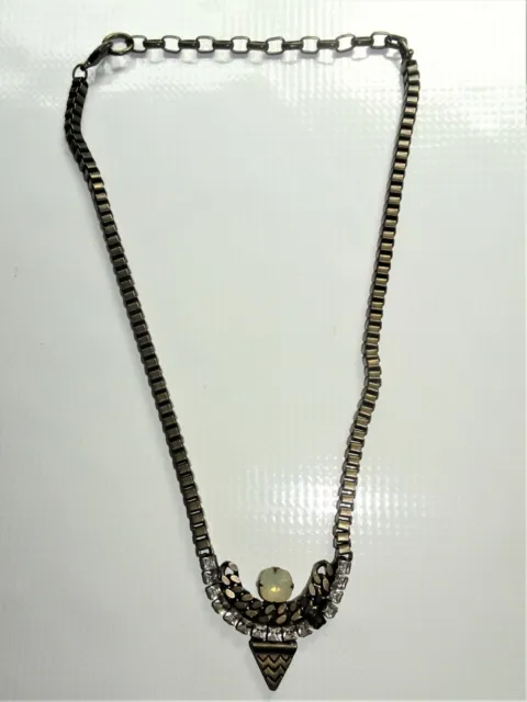 Antique Brass Lionette Noa Sade Statement Necklace~Repair