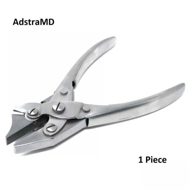 Parallel Double Action Pliers Flat Nose Serrated Jaws 6" Stainelss Tools