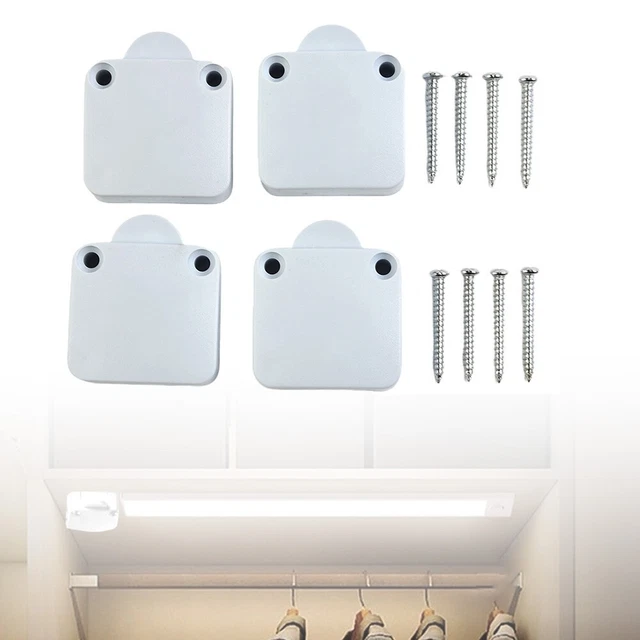 4Pcs Pantry Interruttore for Credenza Armadietto Porta Luce Ripostiglio Bianca