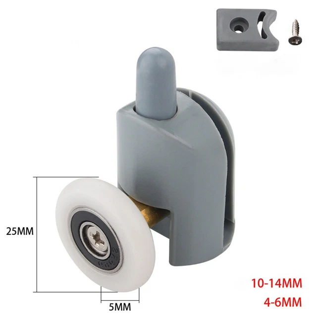 PER RULLI PORTA scorrevole lisci doccia set 8 ultraleggero e durevole