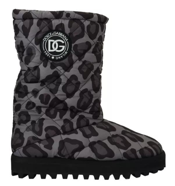 DOLCE & GABBANA Men's Leopard Pattern Mid Calf Boots In Gray £602.00 ...