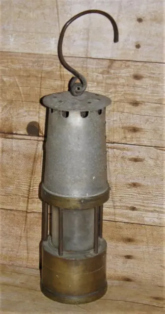 Antique Brass & Aluminum Mining Oil Safety Lamp By J.H Naylor Ltd Wigan 4