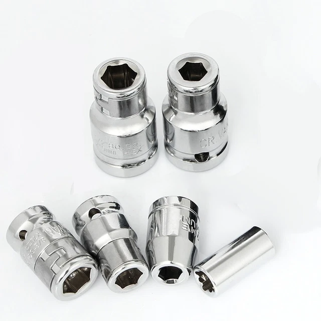 1/4 3/8 1/2 Cliquet Douille Adaptateur Set Hex Tige Support Mèche Convertir