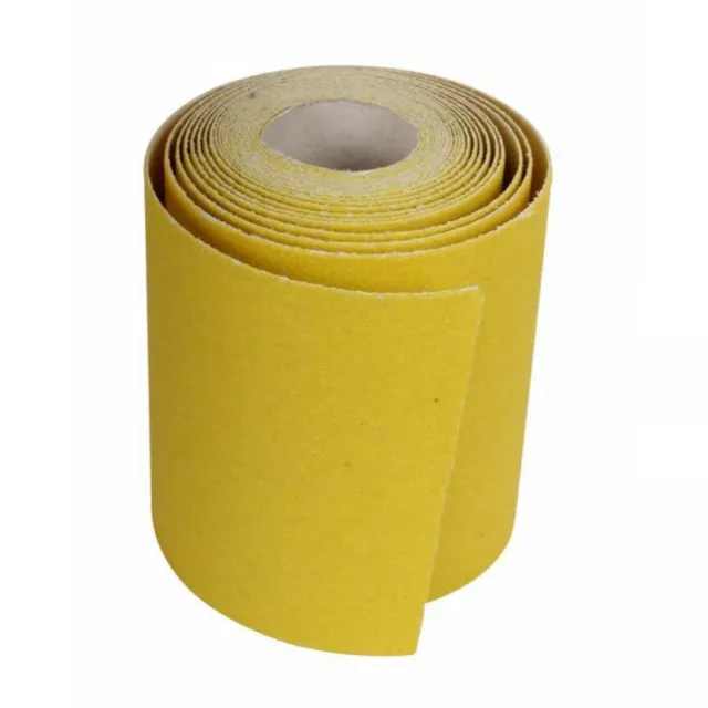 10m 50m Roll Sandpaper Abrasive Yellow Aluminium Oxide Wood Metal PRODEC