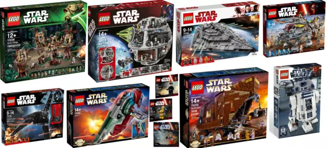 LEGO® Star Wars™ Todesstern C-3PO R2D2 Ewok Rex Shuttle ATAE UCS Slave Figuren ✅
