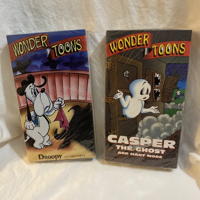 WONDER TOONS DROOPY & Casper The Ghost VHS New in Factory Shrink Wrap £ ...