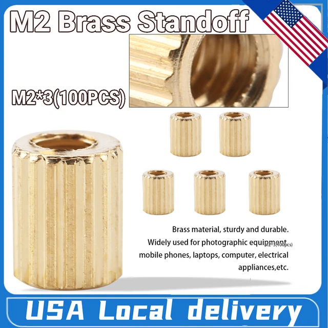 100pcs M2*3 Brass Female Female Standoff Set for Computer Main Board Quality
