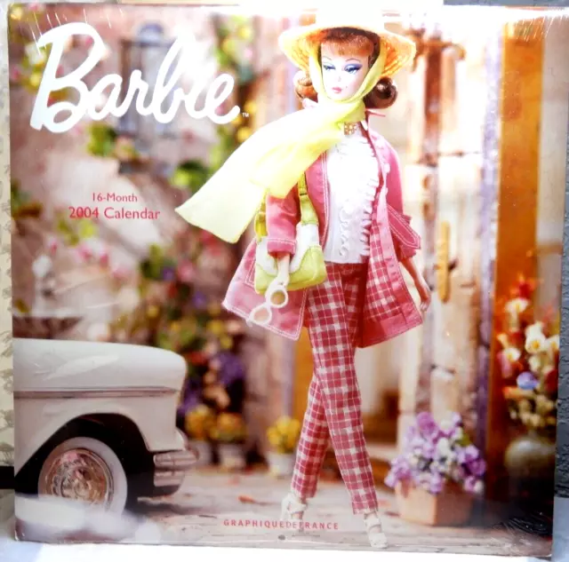 Barbie -Vintage Barbie 16-month 2004 Calendar -Sealed - Graphique de France NEW!