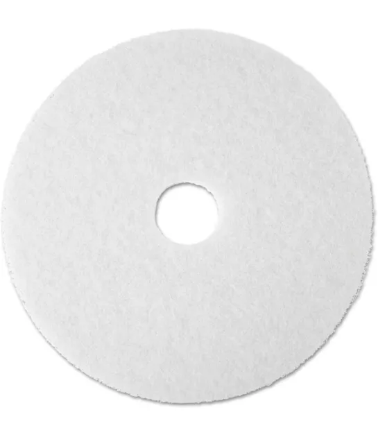 3M 4100  13” White Super Polish Floor Pads Box Of 5