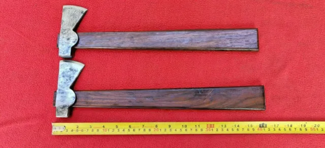 2 Set Of Hand forged 18th Century Tomahawk Axe With Rosewood Handle 2