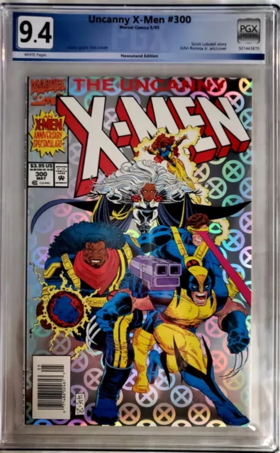 The Uncanny X-Men #300 Pgx 9.4 Key Rare Newsstand Holo-Grafix Foil Like Cgc Cbcs