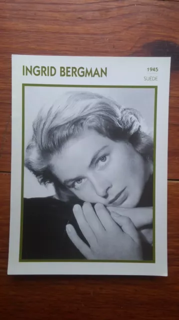 INGRID BERGMAN fiche cinéma carte lobby card actor movie 1992