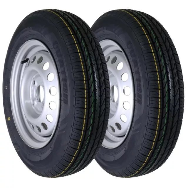 2x Komplettrad Anhänger 145/80R13 79N XL M+S Reifen Felge 4x100 4Jx13 ET30