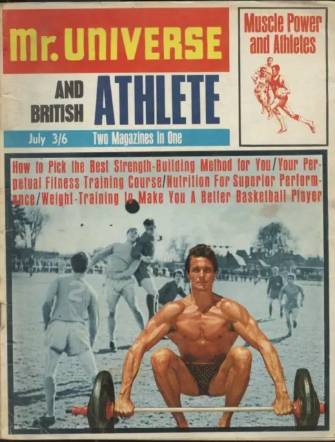 UK Rare Mr Universe & British Athlete Bodybuilding Magazine July 1968