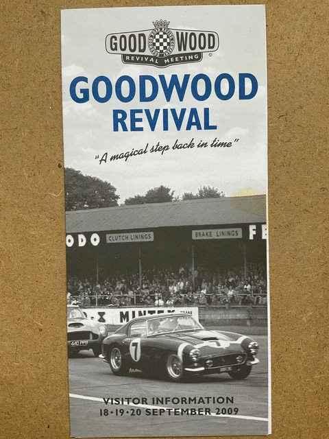 Goodwood Revival Opuscolo Informazioni per i visitatori - Settembre 2009