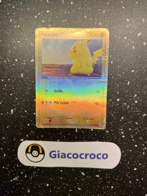 Pokemon Card Pikachu Reverse 72/100 Ex French Sandstorm Vf Fr