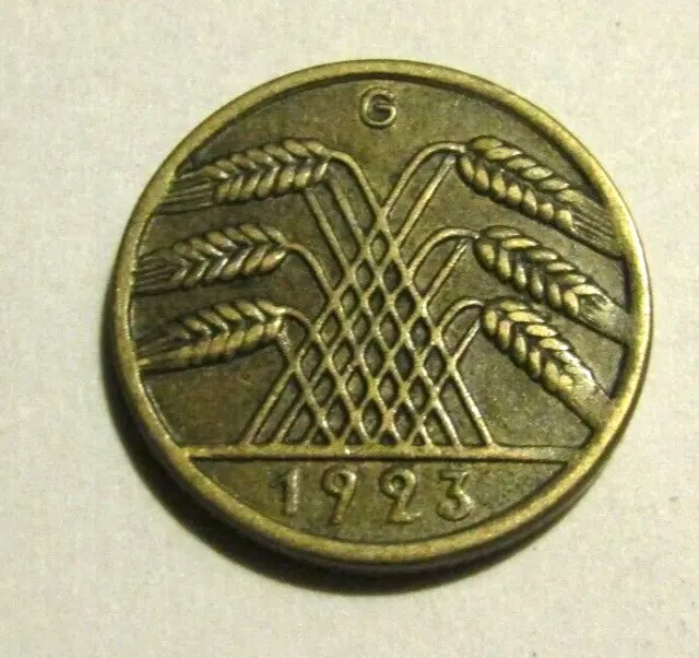 Germany Weimar 1923-G 10 Rentenpfennig Coin