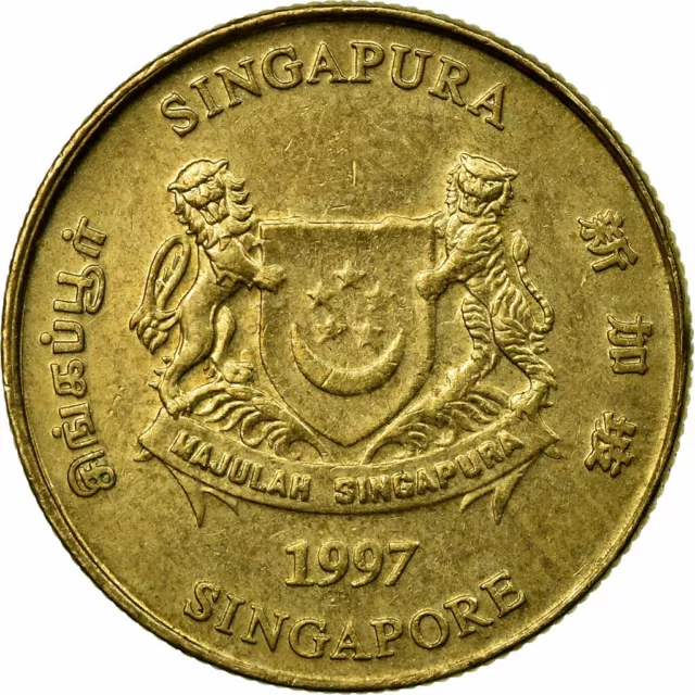 [#672119] Münze, Singapur, 5 Cents, 1997, Singapore Mint, SS, Aluminum-Bronze, K