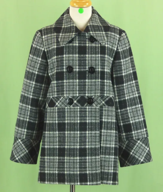 NWT Studio 342 by Florence Eiseman girl Gray Black light wool blend coat  Size 8