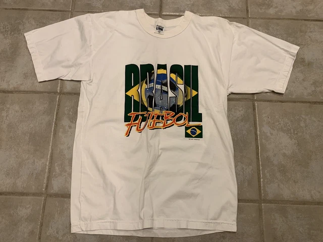 Vintage 90s NIKE Brazil Brazil CBF SOCCER/FUTEBOL T SHIRT SZ XL RARE